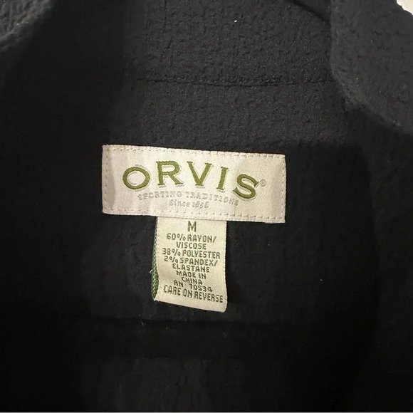 Orvis Women's Black Textured Zip Up Jacket with Zipper Pockets Size M GUC - Picture 3 of 8